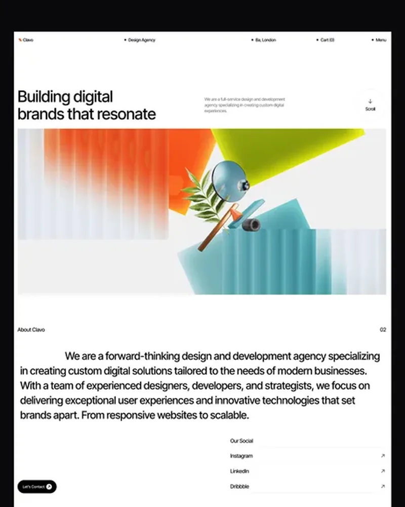 Creative Agency demo — Clavo home page