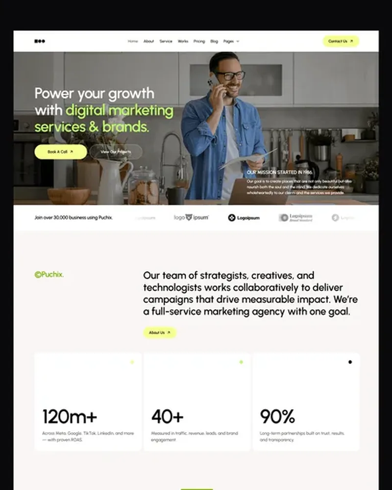 Digital Marketing demo — Puchix home page