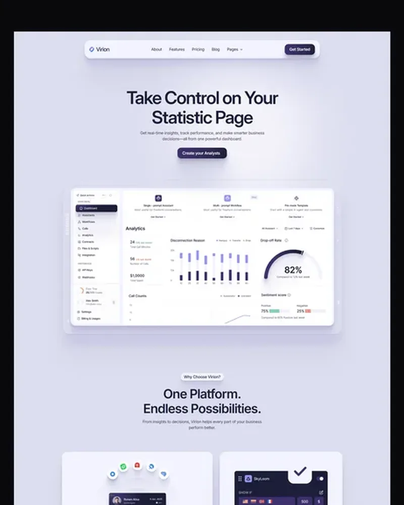 Fintech demo — Virion home page