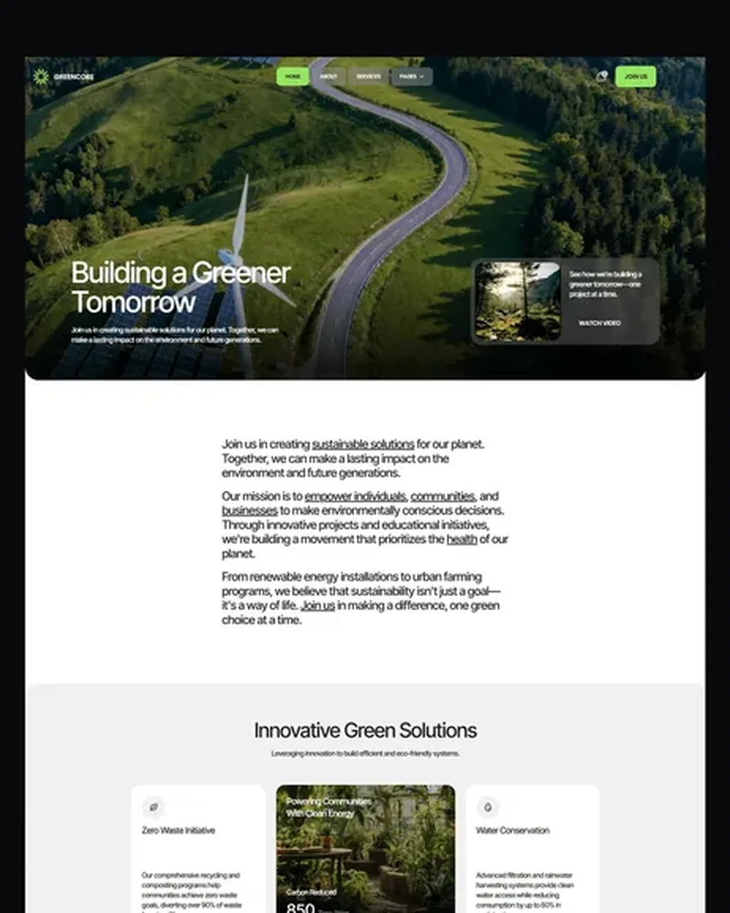 Green Business demo — Greencore home page