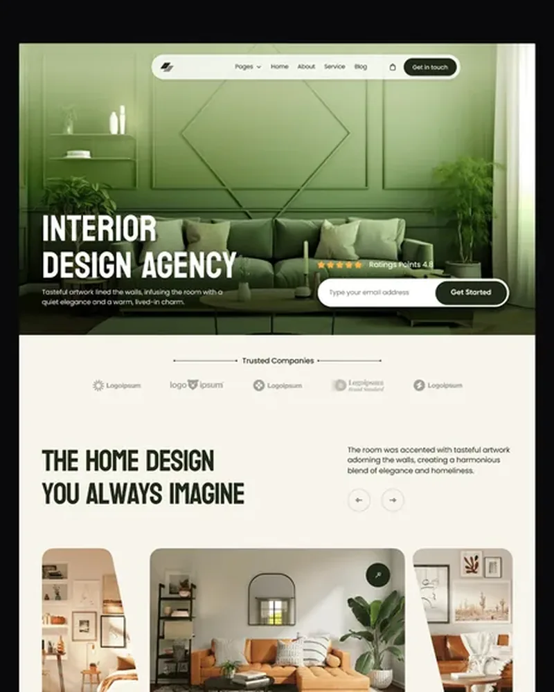 Interior Design demo — Zenvira home page