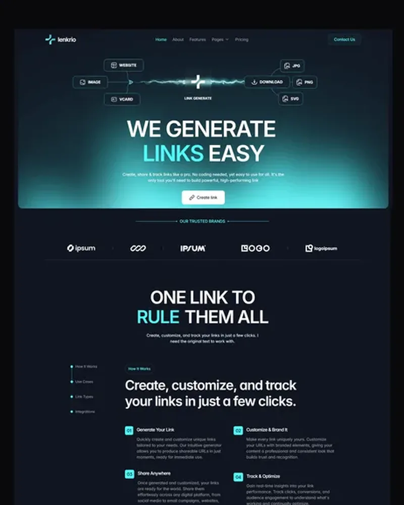SaaS demo — Lenkrio home page
