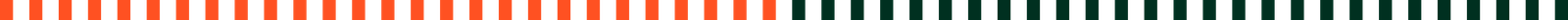 Pattern of alternating short vertical orange and dark green rectangles on a black background.