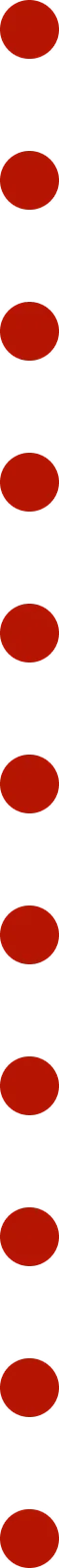 Vertical sequence of eight red abstract circular icons connected by red lines on a black background.